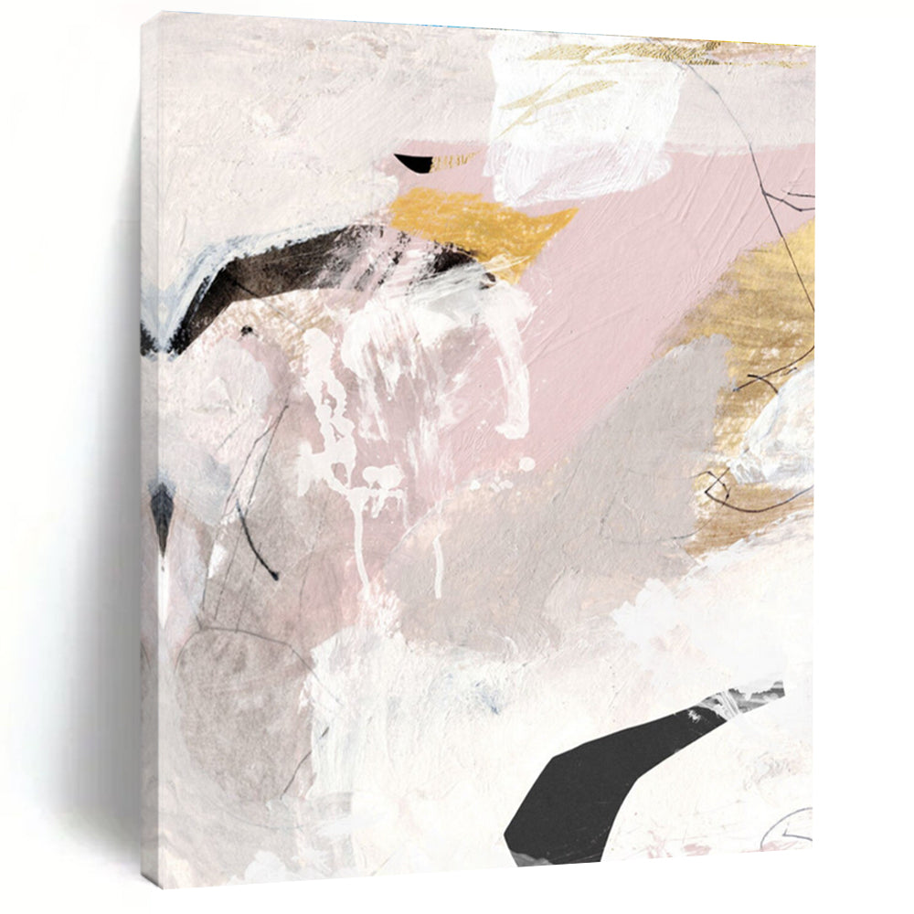 Pink and Gold Abstract with Subtle Details Painting ADGE188