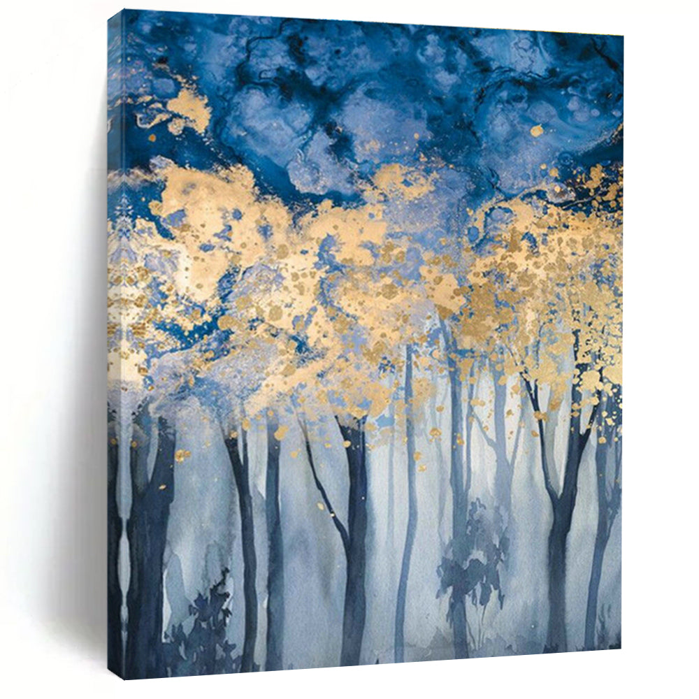 Extra - Vast Hand - Painted Abstract Canvases for Bedroom Window Seat Niche Floorboards & Cottage Hallway Storage Bench Footrests DLZ0943