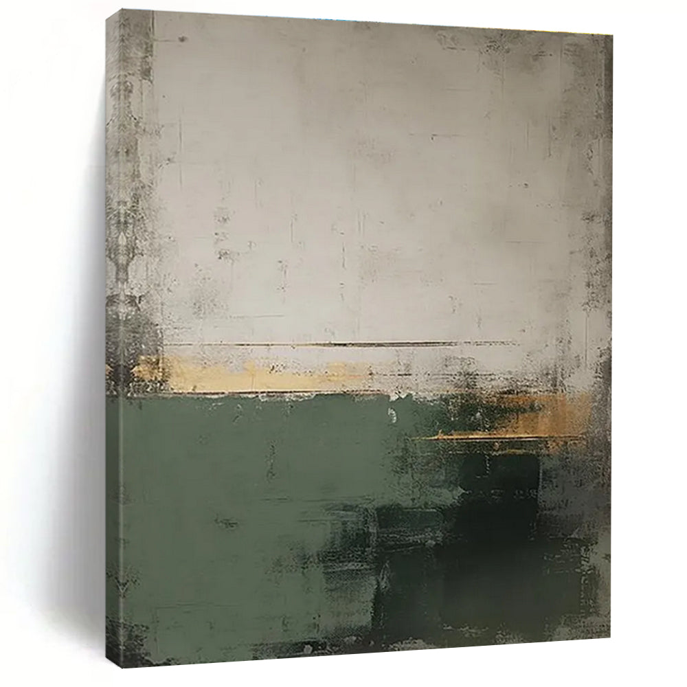 Earthy Tones Abstract Painting with Subtle Gold Details ADGE454