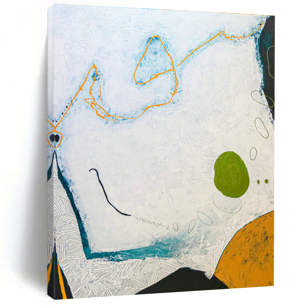 Hand-Painted Oversized Abstract Canvas for Living Room & Bedroom DLZ1117