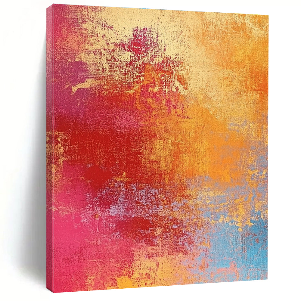 Colorful Gradient Abstract Painting with Blended Hues GER501