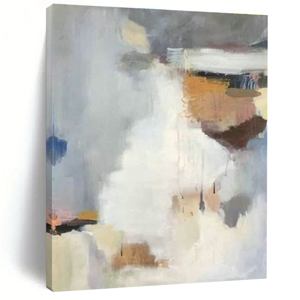 Hand-Painted Abstract Color Canvas Wall Hanging, Creating a Cozy Atmosphere for Bedroom and Entrance DLZ0963