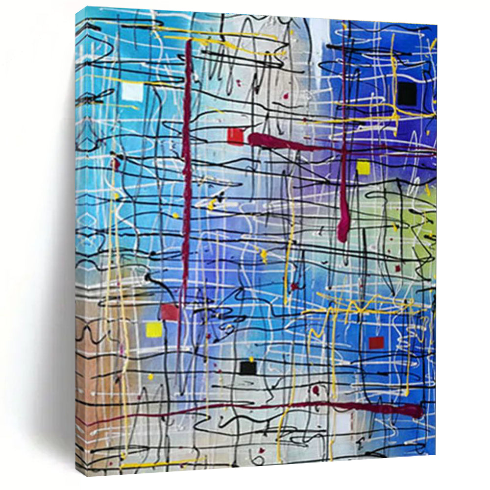 Hand-Painted Abstract Canvas for Dining Room & Entryway DLZ2283