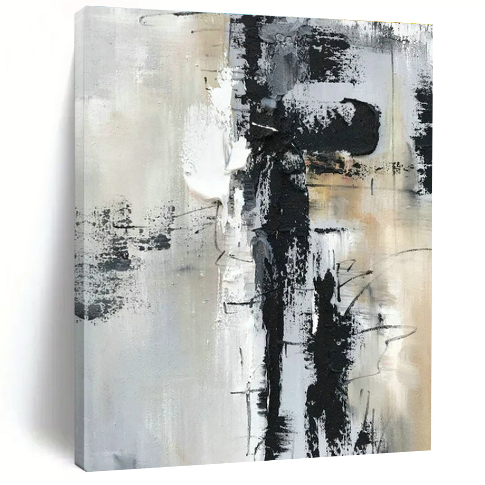 Original Hand-Painted Abstract Canvas for Cottage Living Room Window Curtain Wall and Bedroom Headboard Wall DLZ1690