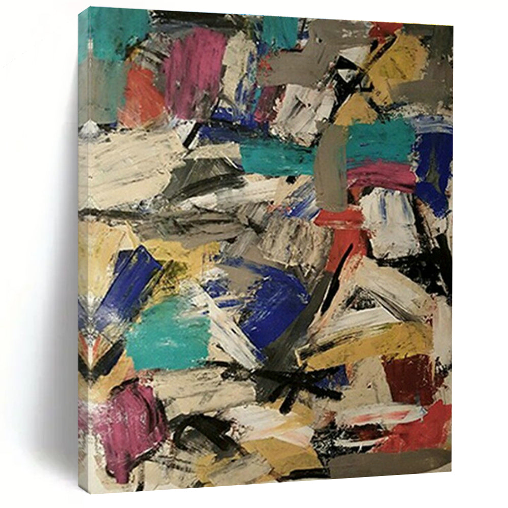 Custom Hand-Painted Abstract Painting for Office and Cottage Entryway DLZ1604