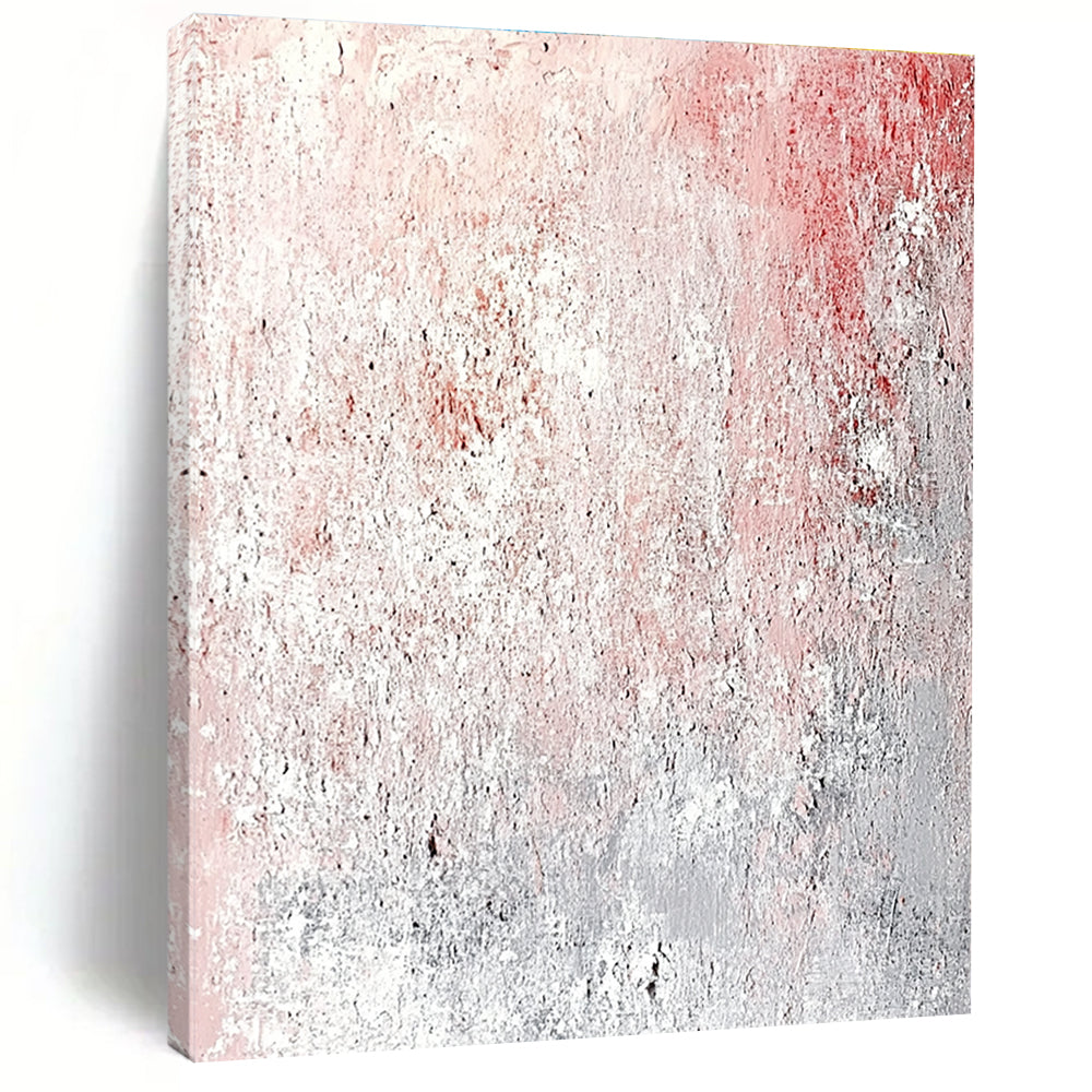 Pink and Gray Textured Abstract with Weathered Effect GER217