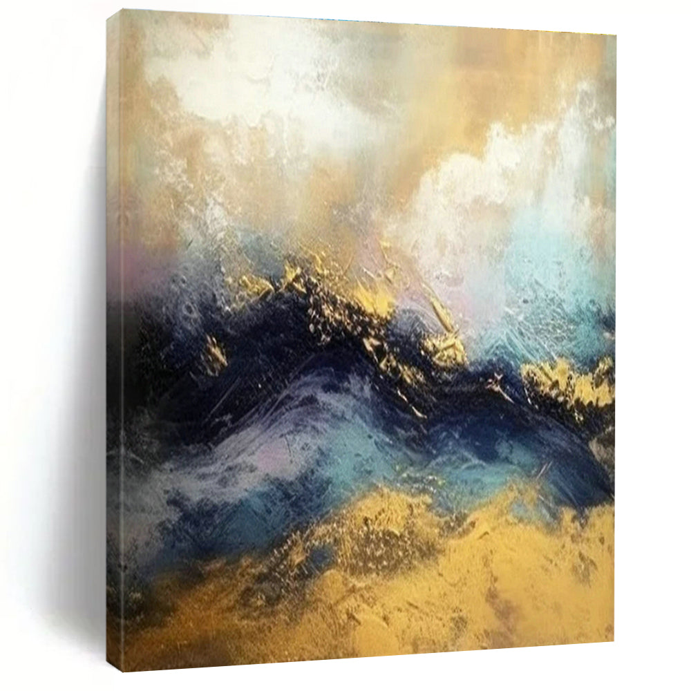 Large Custom Handmade Abstract Wall Art for Cottage Bedroom Hairbrush Stand Wall & Living Room Remote Control Caddy Back Wall DLZ1812
