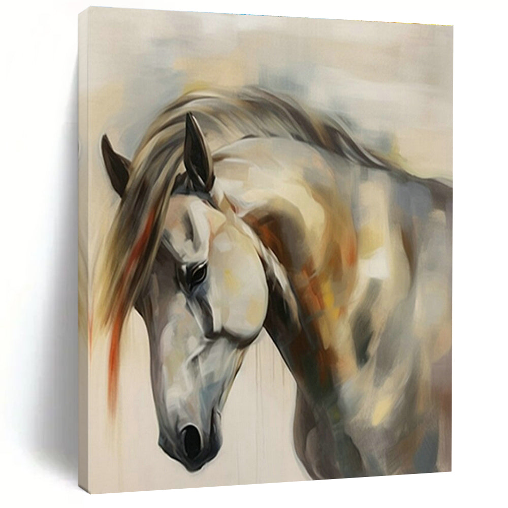 Large Hand-Painted Abstract Painting for Entryway and Cottage Dining Room DLZ1567