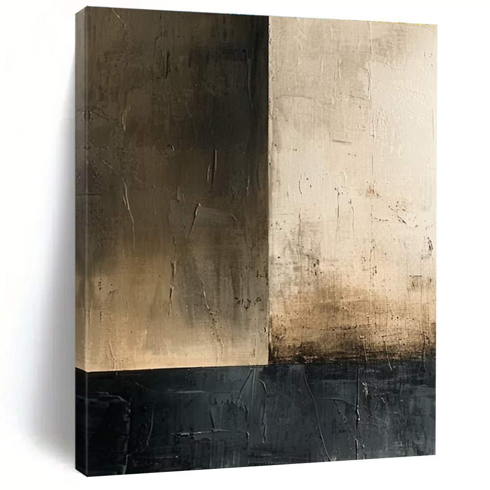 Brown Beige Black Abstract Painting ADGE016