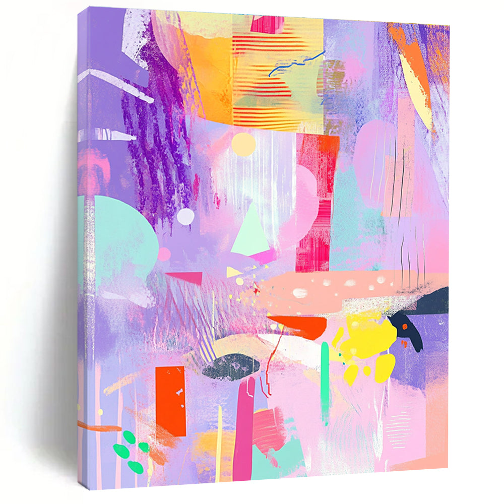 Pastel Colorful Abstract with Purple and Pink Tones GER299