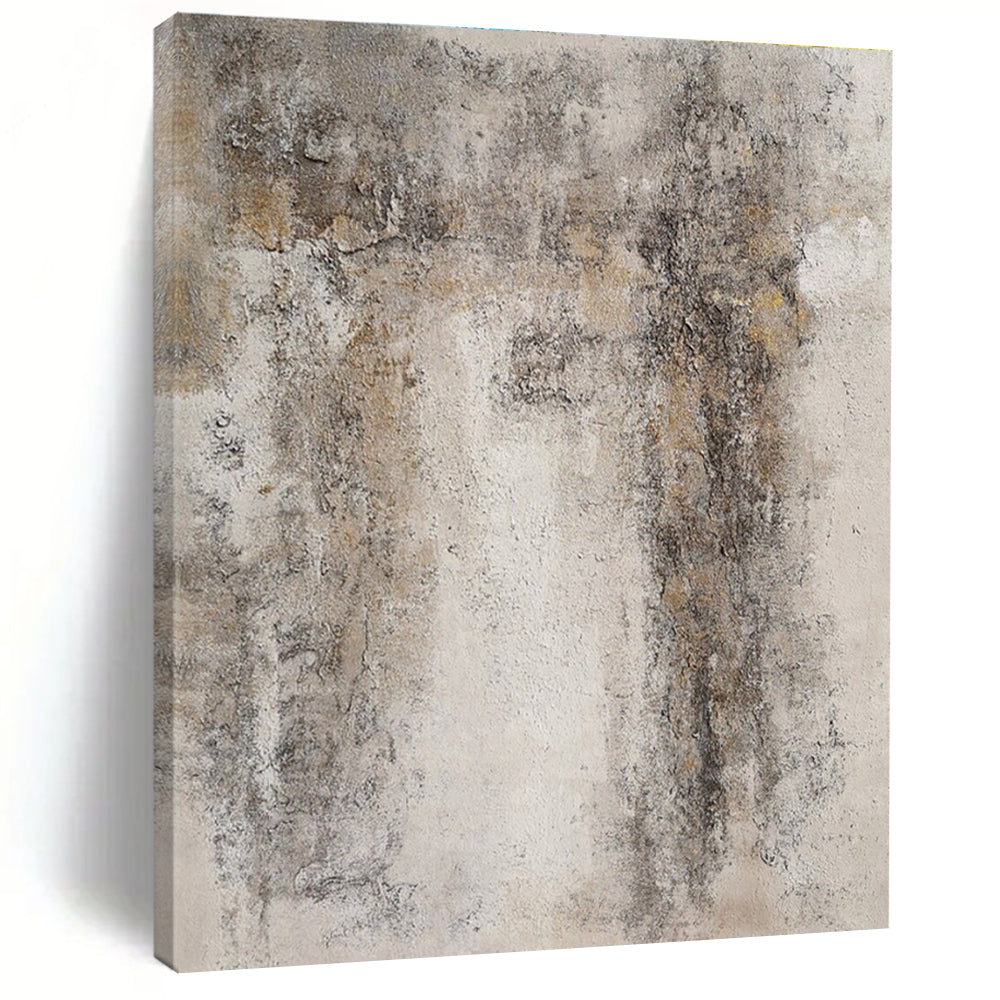 Gray and Brown Textured Abstract Painting ADGE346