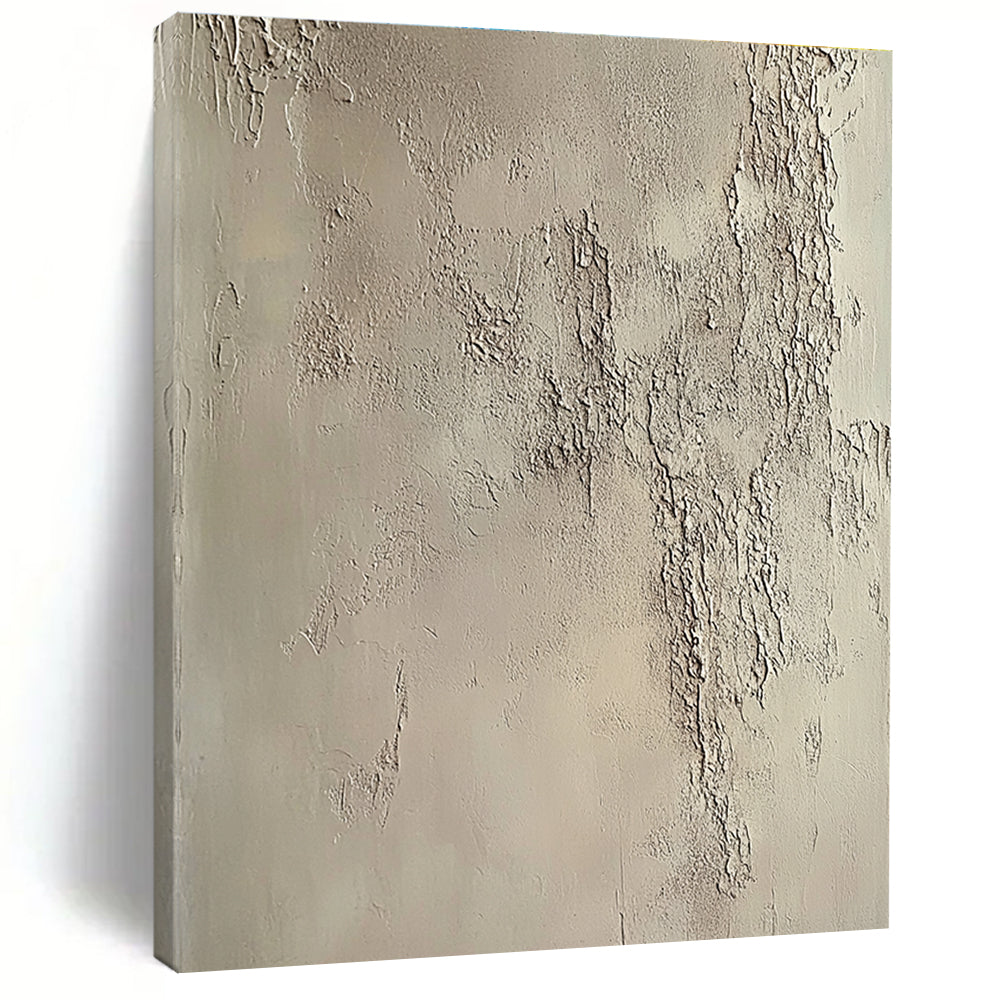 Textured Beige Abstract Art Resembling Plastered Wall GER271