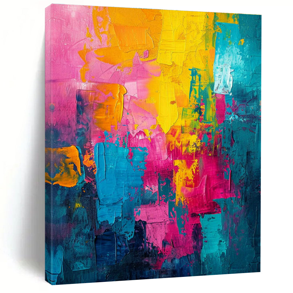 Large Customizable Hand-Painted Abstract Canvas for Bedroom Window Bay and Living Room Fireplace Surround DLZ1921