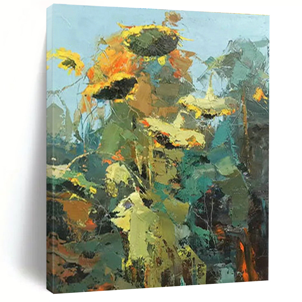 Immense Customizable Hand-Painted Abstract Mural for Bedroom & Dining Room DLZ1052