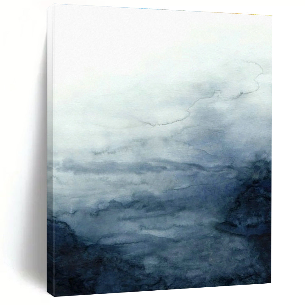 Hand - Painted Custom Abstract Canvases for Cottage Living Room Fireplace Screen Mesh & Dining Room Buffet Cabinet Glass Door Latches DLZ0946