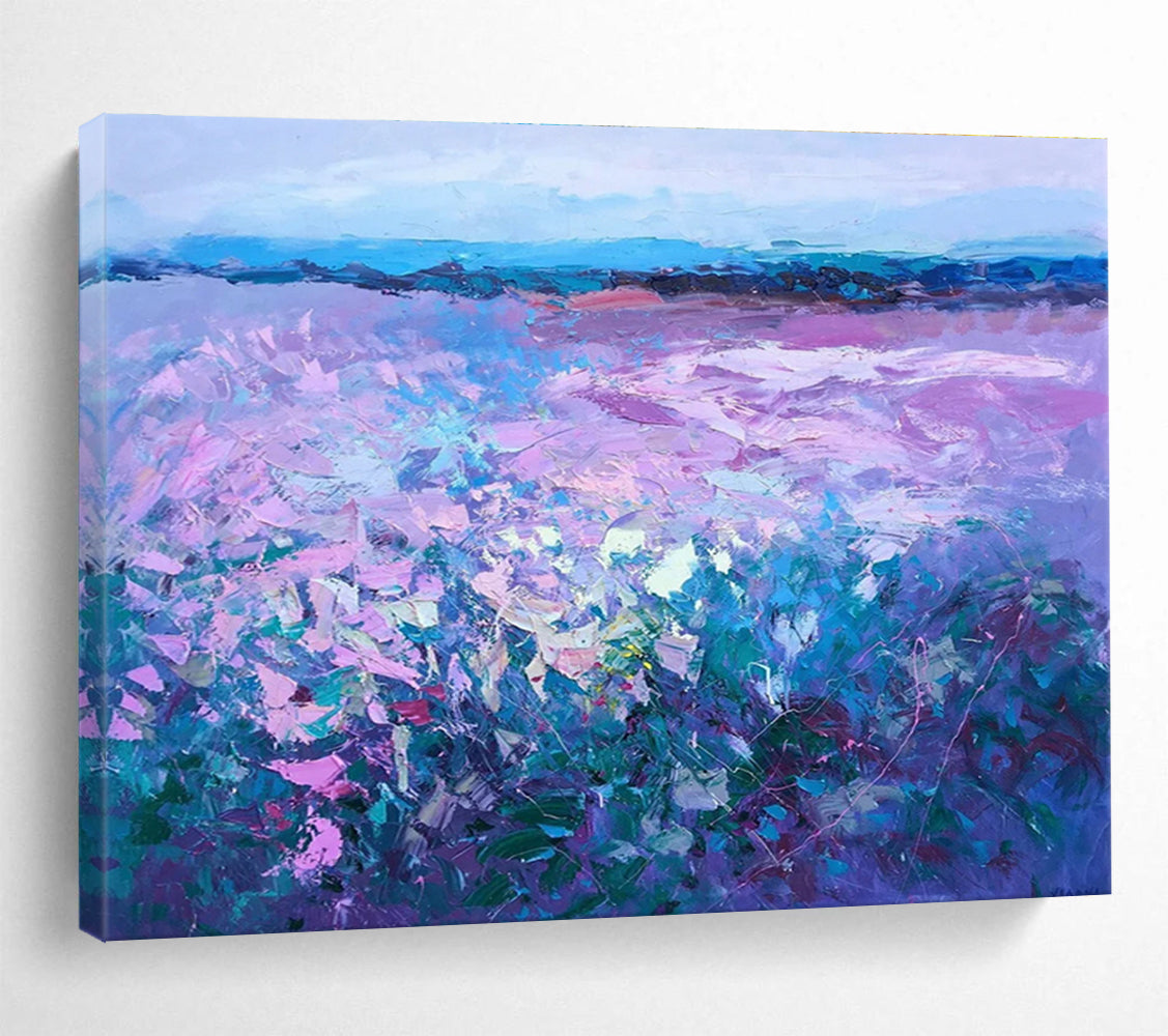 Purple Abstract Field Modern Painting THY453