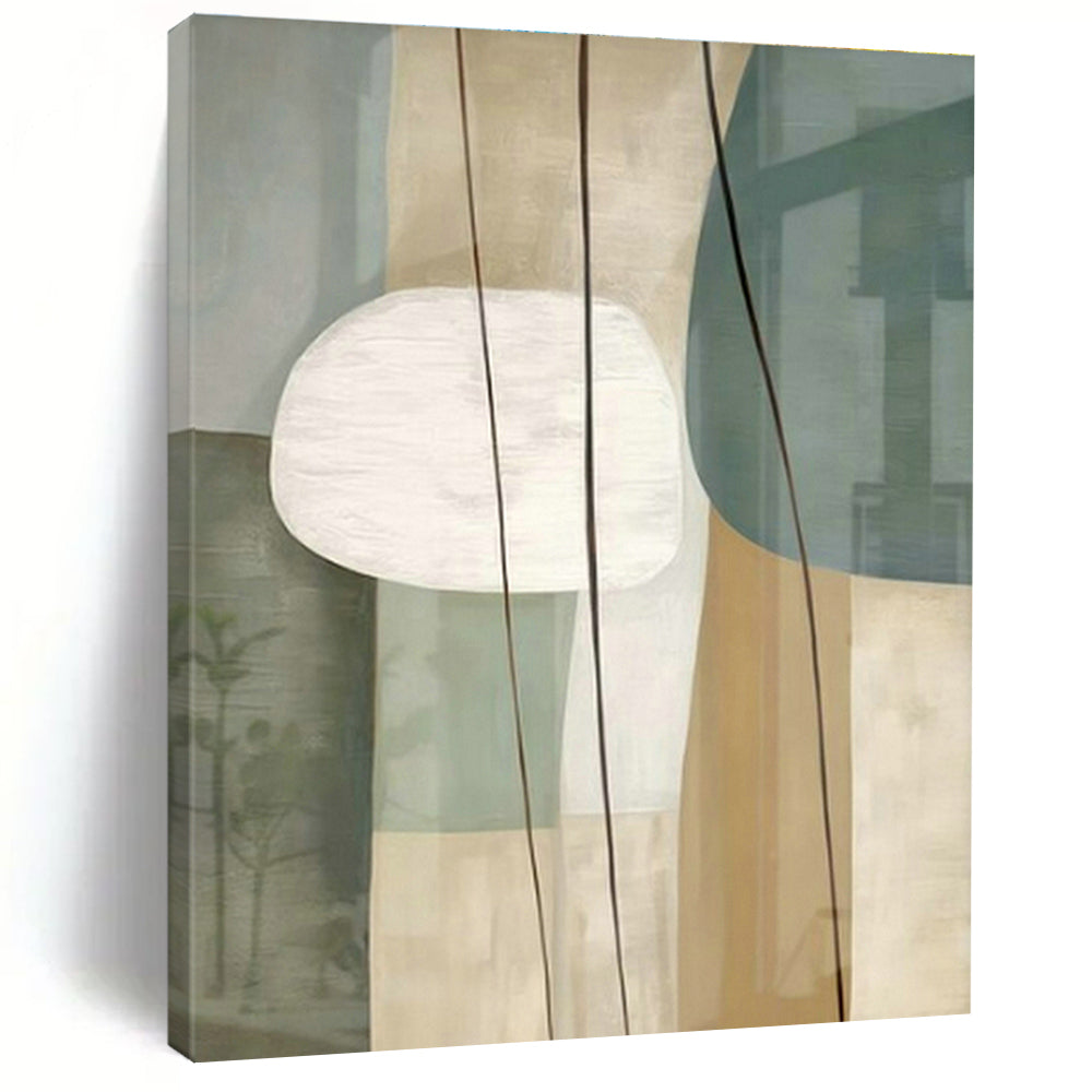 Oversized Custom Hand-Painted Abstract Art for Cottage Kitchen Pantry and Office Equipment Storage Wall DLZ1952