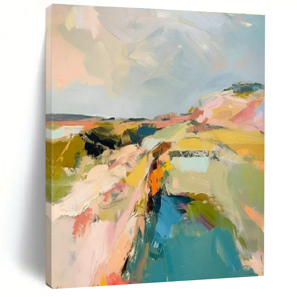 Custom Hand-Painted Abstract Painting for Office and Cottage Entryway DLZ1574