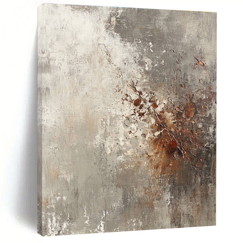 Textured Gray and Brown Abstract with Peeling Paint Effect GER293