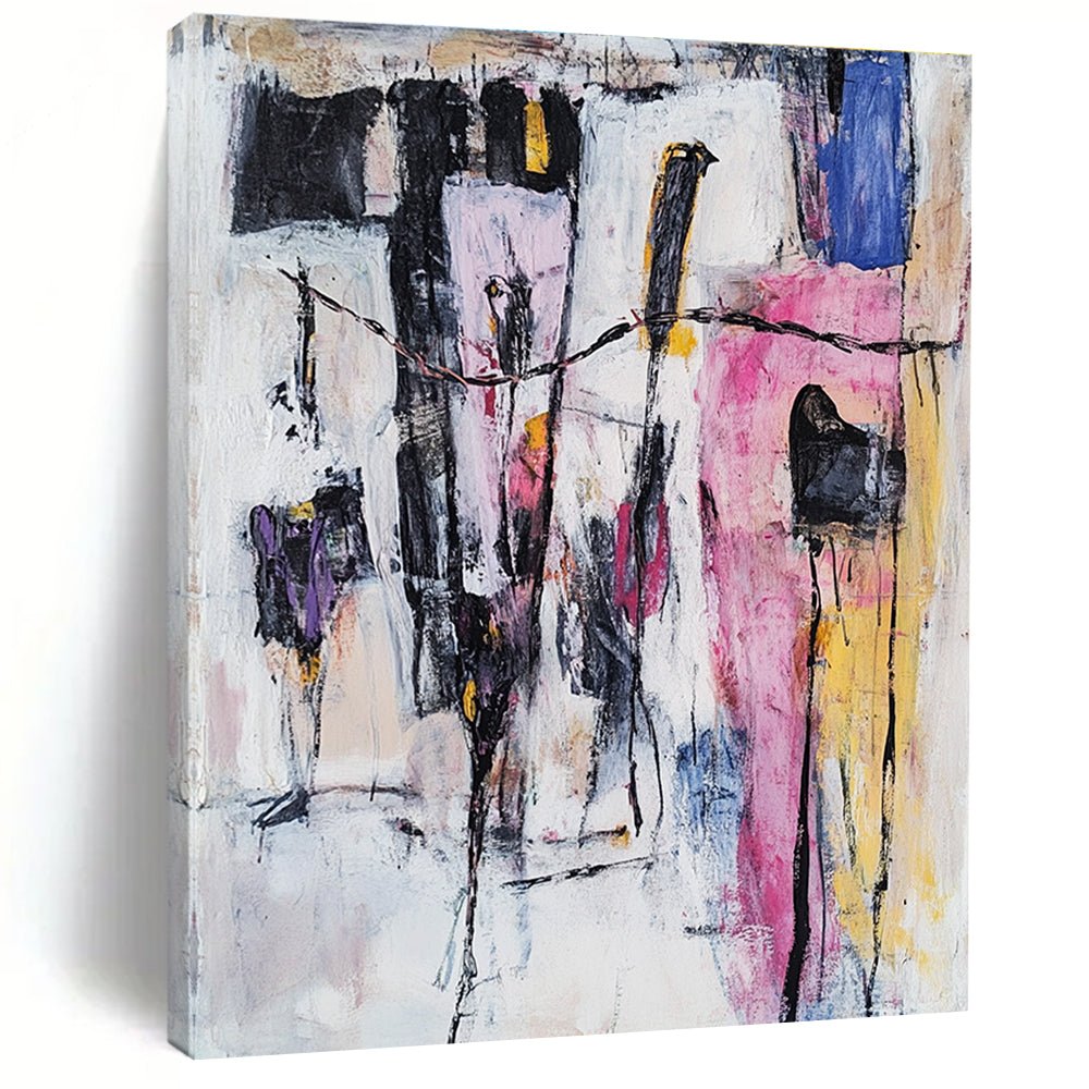 Colorful Abstract Painting with Figurative Elements GER590