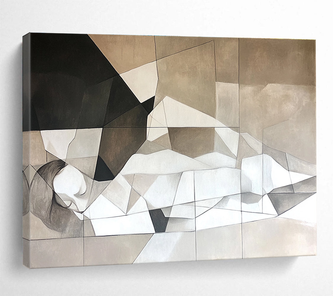 Geometric Figure - Cubist Style Abstract Painting DYP049