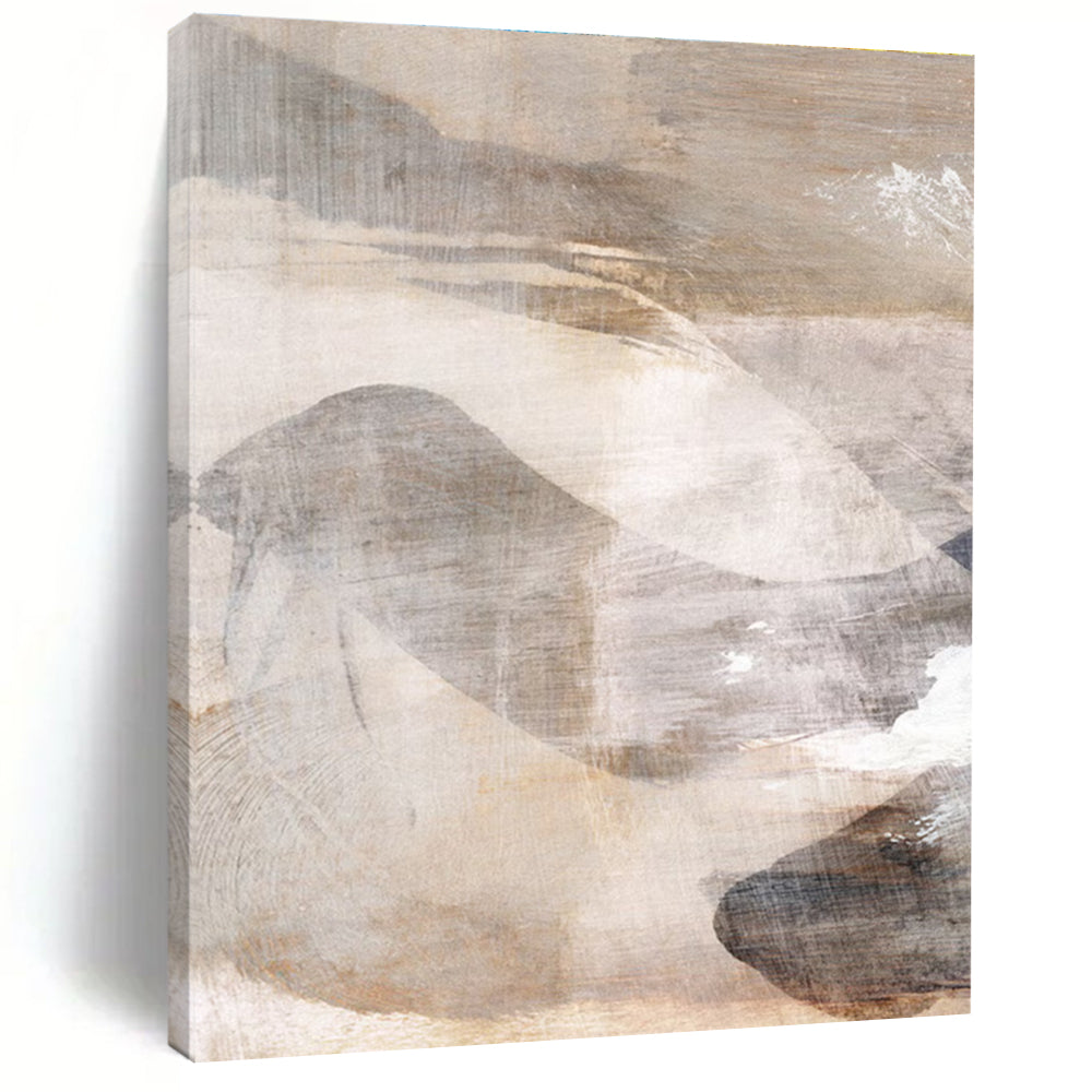 Earth - toned Abstract Landscape with Soft Textures Painting ADGE210