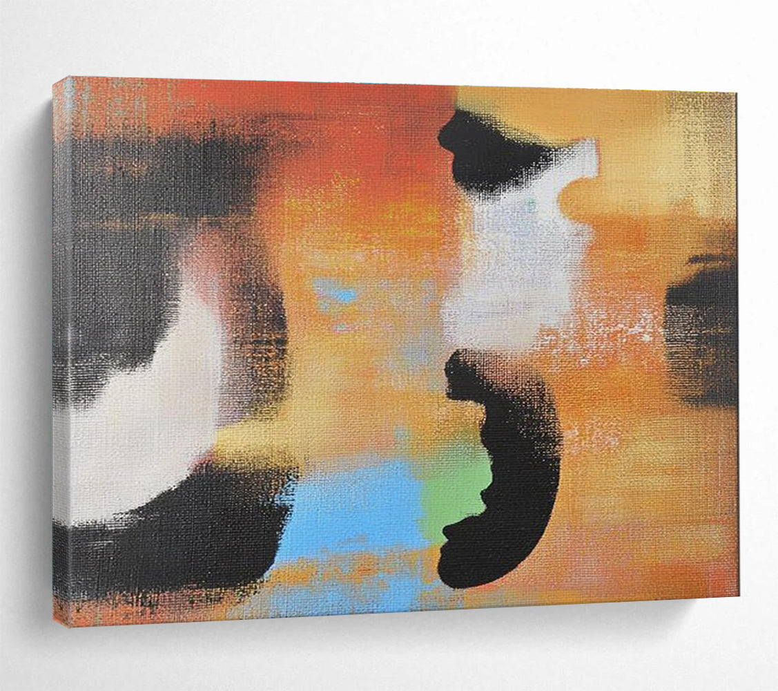 A large abstract painting featuring vibrant colors and dynamic shapes designed to enhance modern spaces with artistic elegance.SC626