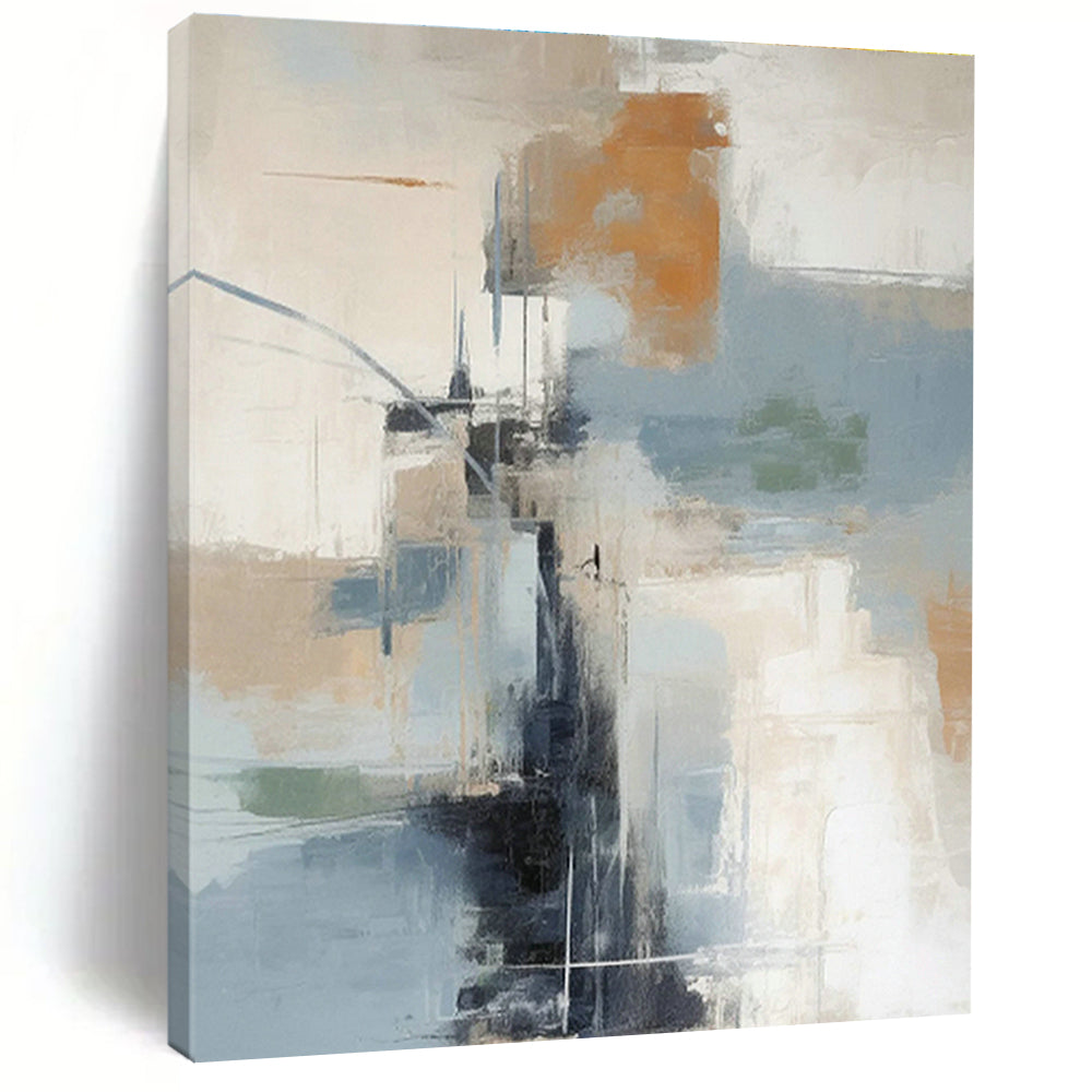 Vastly Extended Bespoke Abstract Canvas for Dining Room & Entryway DLZ1261