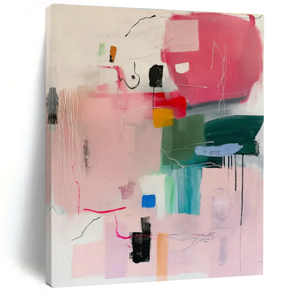 Large Custom Hand-Painted Abstract Art for Dining Room & Entryway DLZ1005