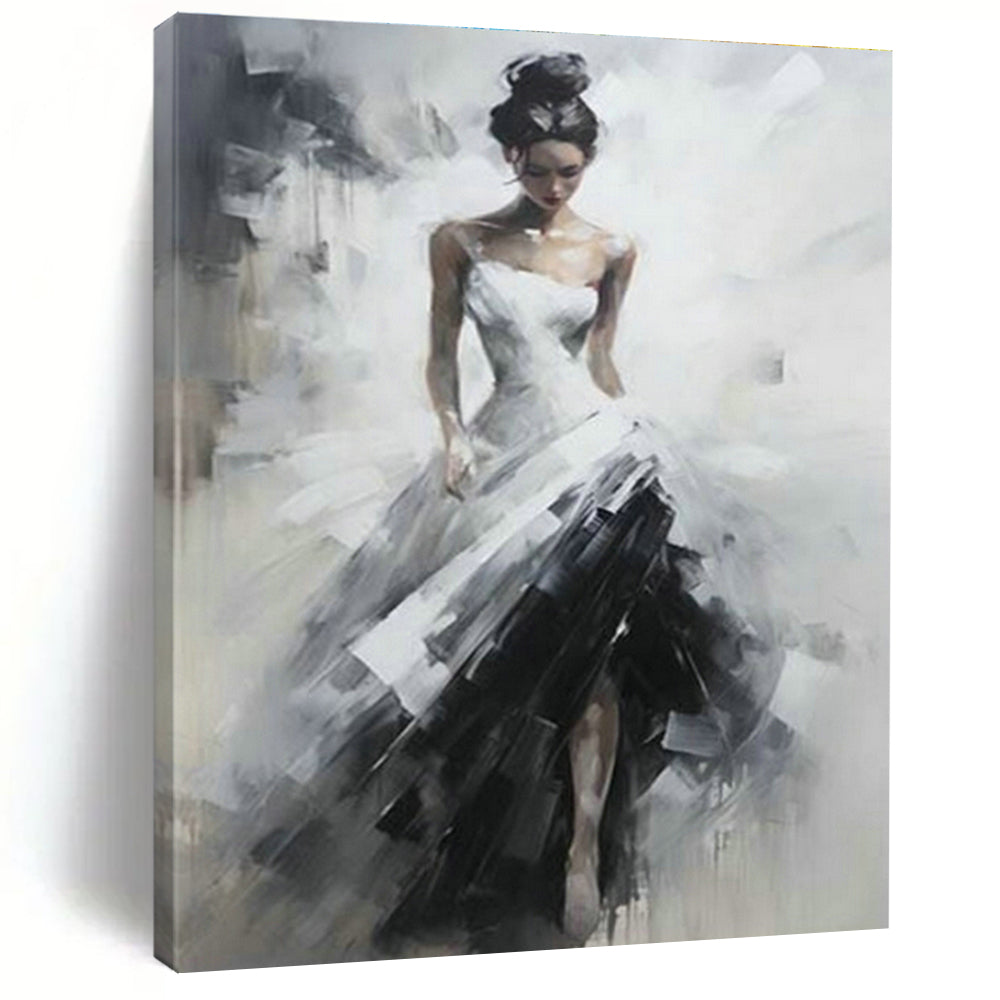 Large Hand-Painted Abstract Art for Entryway and Cottage Living Room DLZ1547