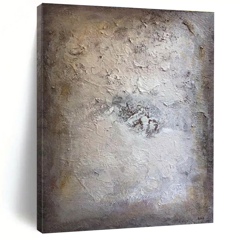 Beige Textured Abstract Painting ADGE258