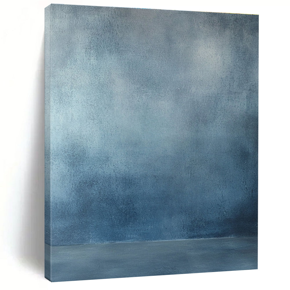 Blue Gray Textured Background Abstract Painting with Subtle Depth GER026