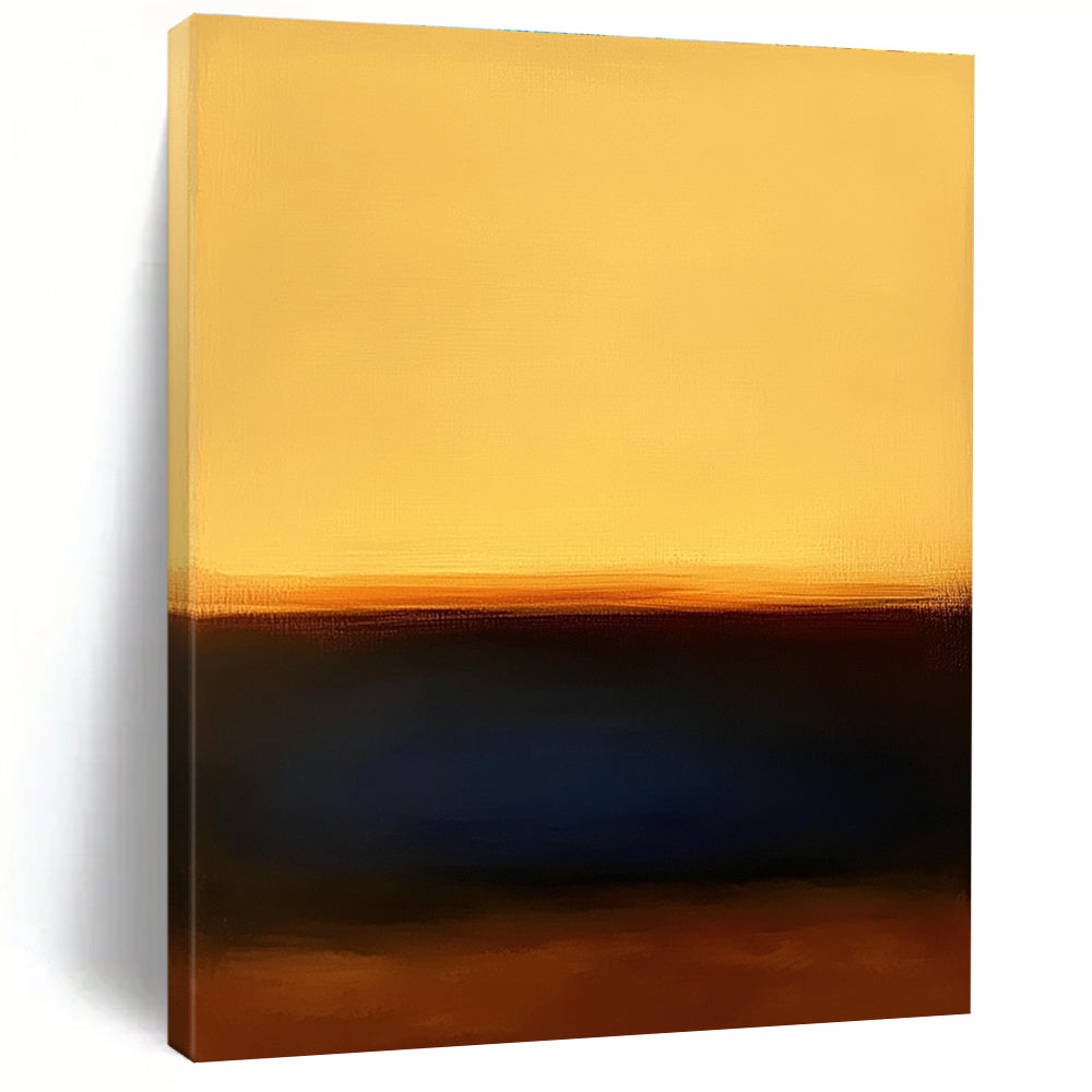 Yellow and Orange Abstract Painting with Calm Simplicity GER543
