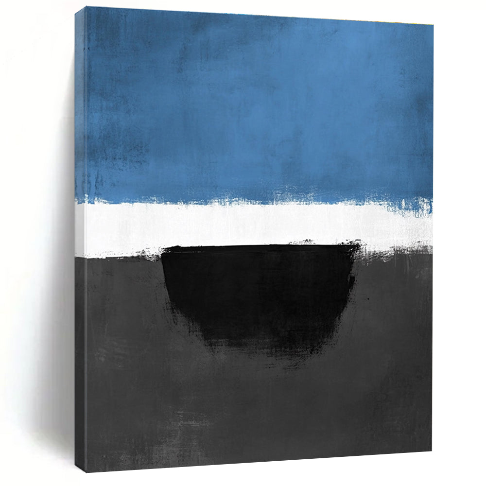 Blue White Black Abstract Painting GER848