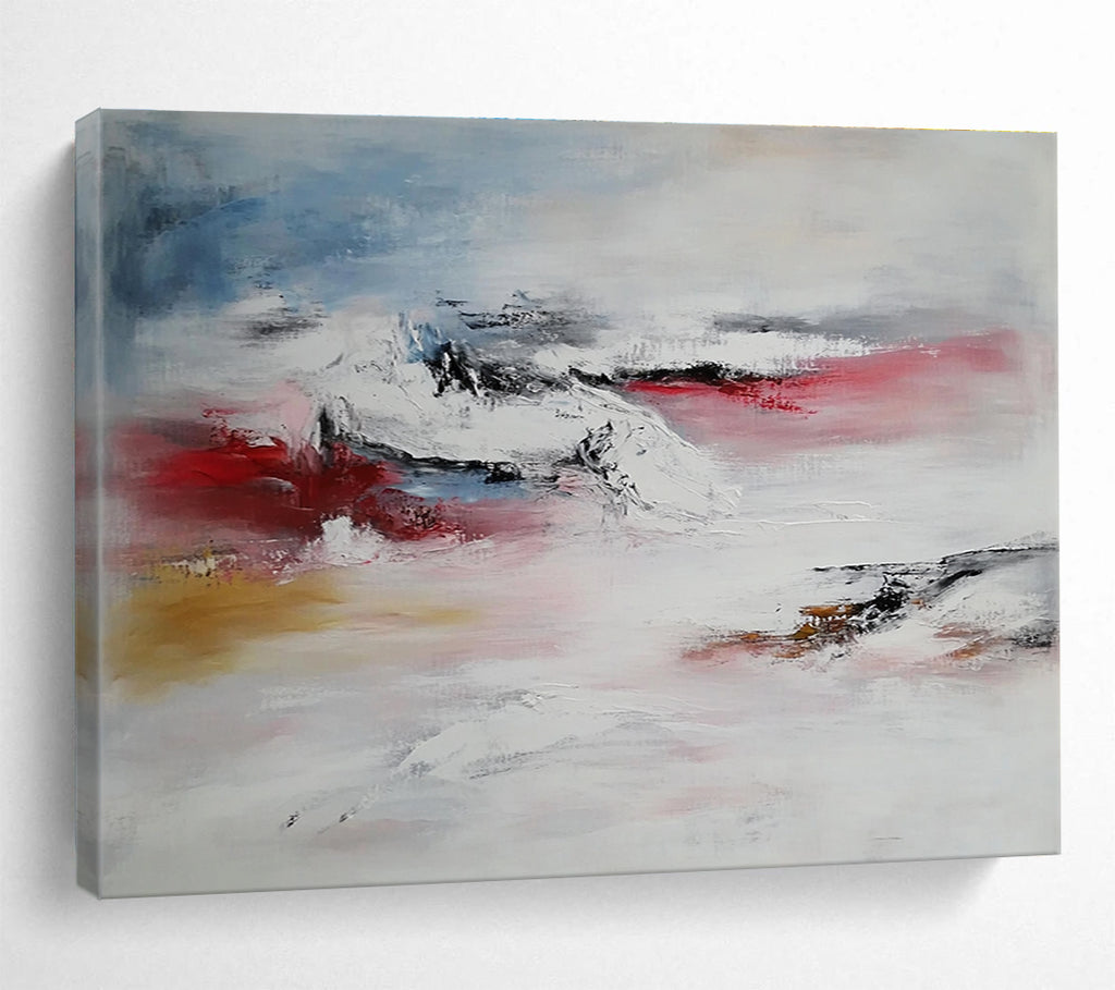 Soft Color Landscape Abstract Painting with Pastel Tones DYP333
