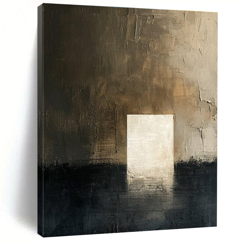 Brown Grey White Abstract Painting ADGE008