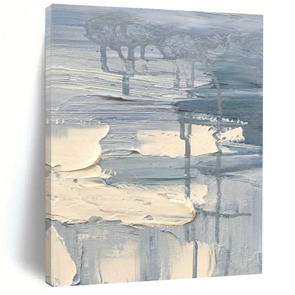 Large Hand-Painted Abstract Canvas for Cottage Bedroom & Living Room DLZ1299