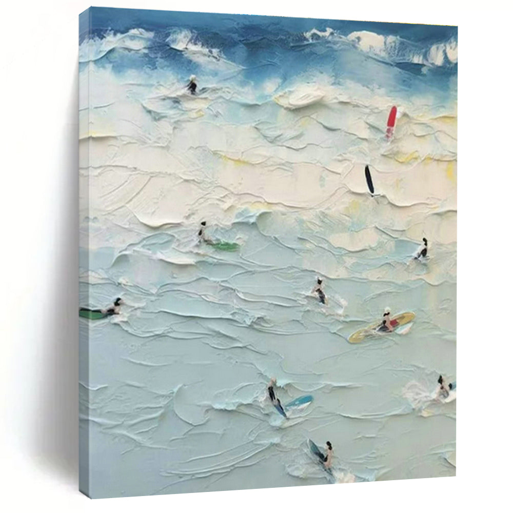 Extra-large Custom Hand-Painted Abstract Art for Dining Room China Cabinet and Entryway Glove Storage Niche DLZ1972