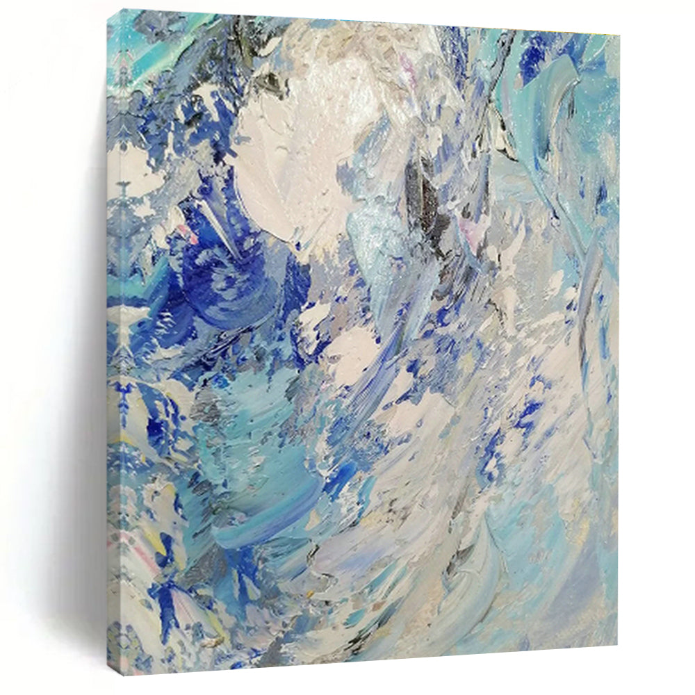 Oversized Hand-Painted Abstract Painting for Dining Room & Entryway DLZ1295