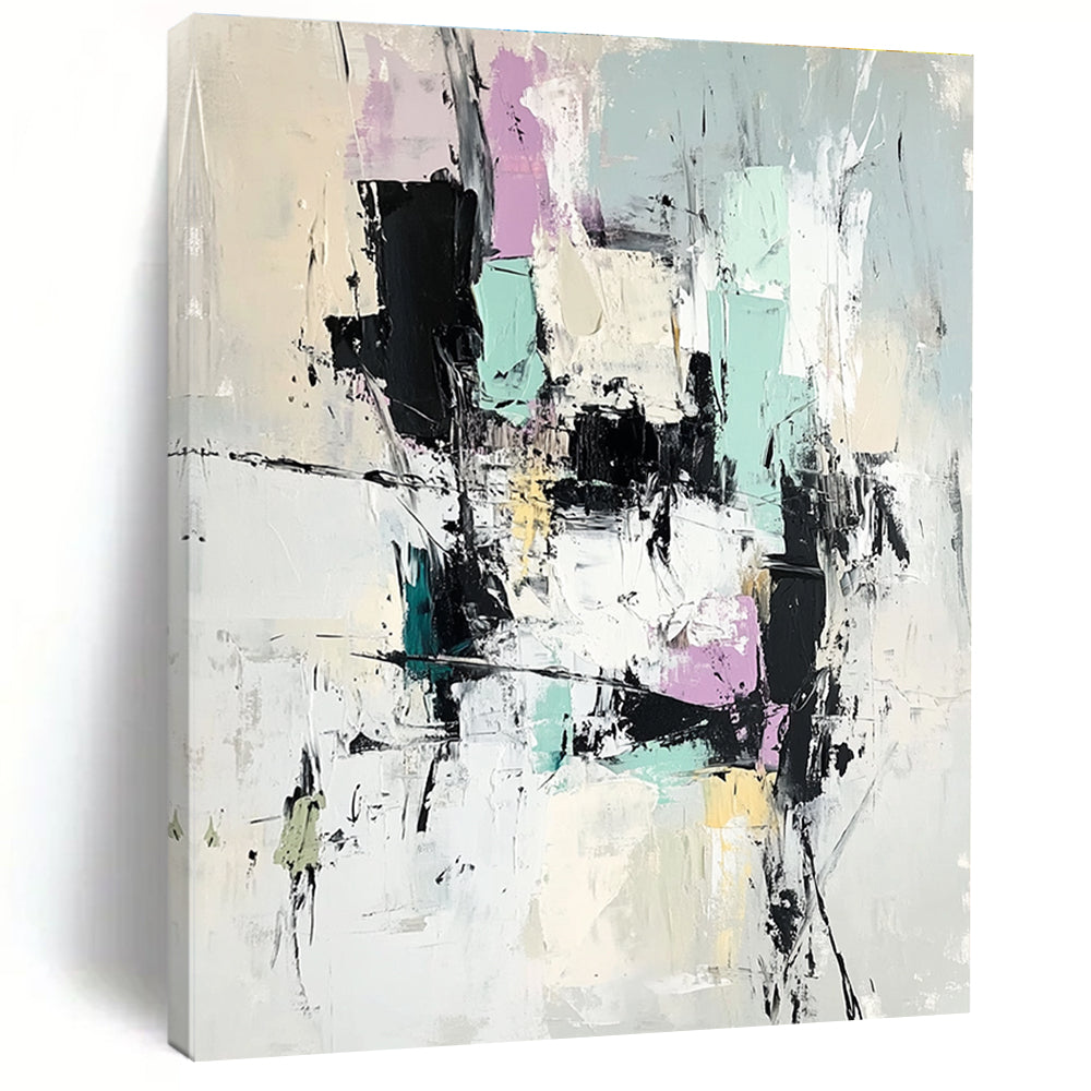 Colorful Abstract Painting with Dynamic Shapes GER456