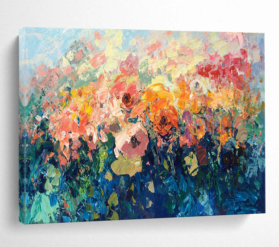 Vibrant Flower Field Abstract Painting THY431