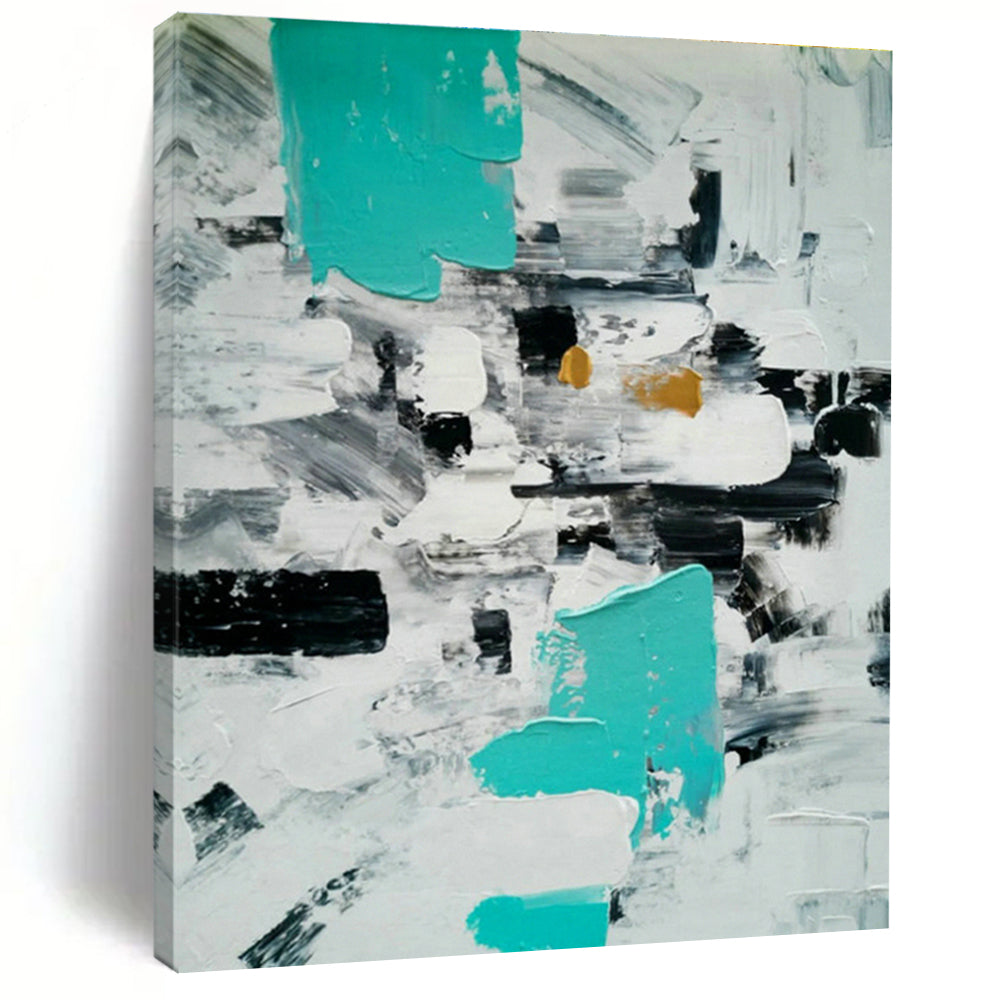 Handmade Extra - Large Abstract Wall Art for Cottage Bedroom & Living Room DLZ1354