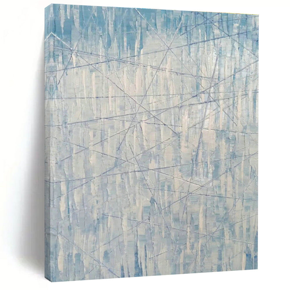 Large Hand - Painted Abstract Art for Hallway and Cottage Entryway DLZ0772