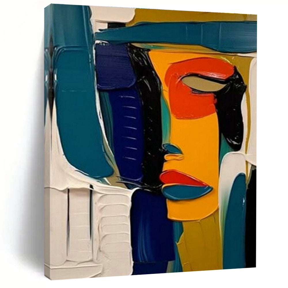 Large Hand-Painted Abstract Painting for Office and Cottage Bedroom DLZ1537