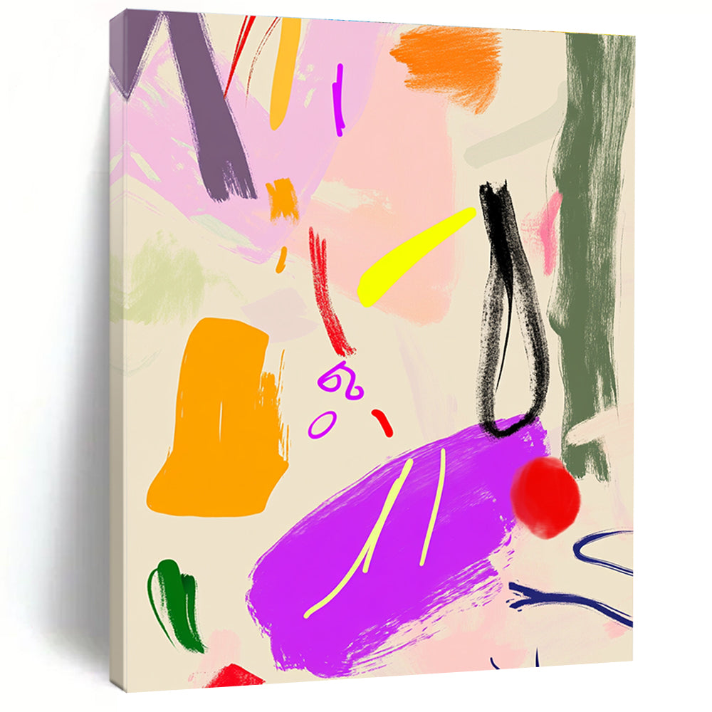 Vibrant Color Splash Abstract with Pink, Orange, Yellow, and More GER329