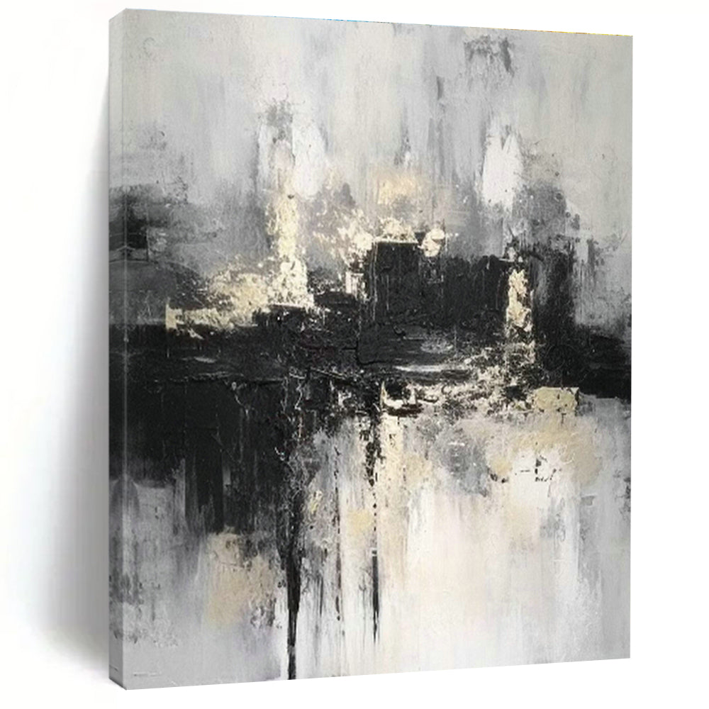 Oversized Abstract Canvases for Dining Room Double - Height Wall Niche Inserts & Office Atrium Space Partition Screens DLZ0866