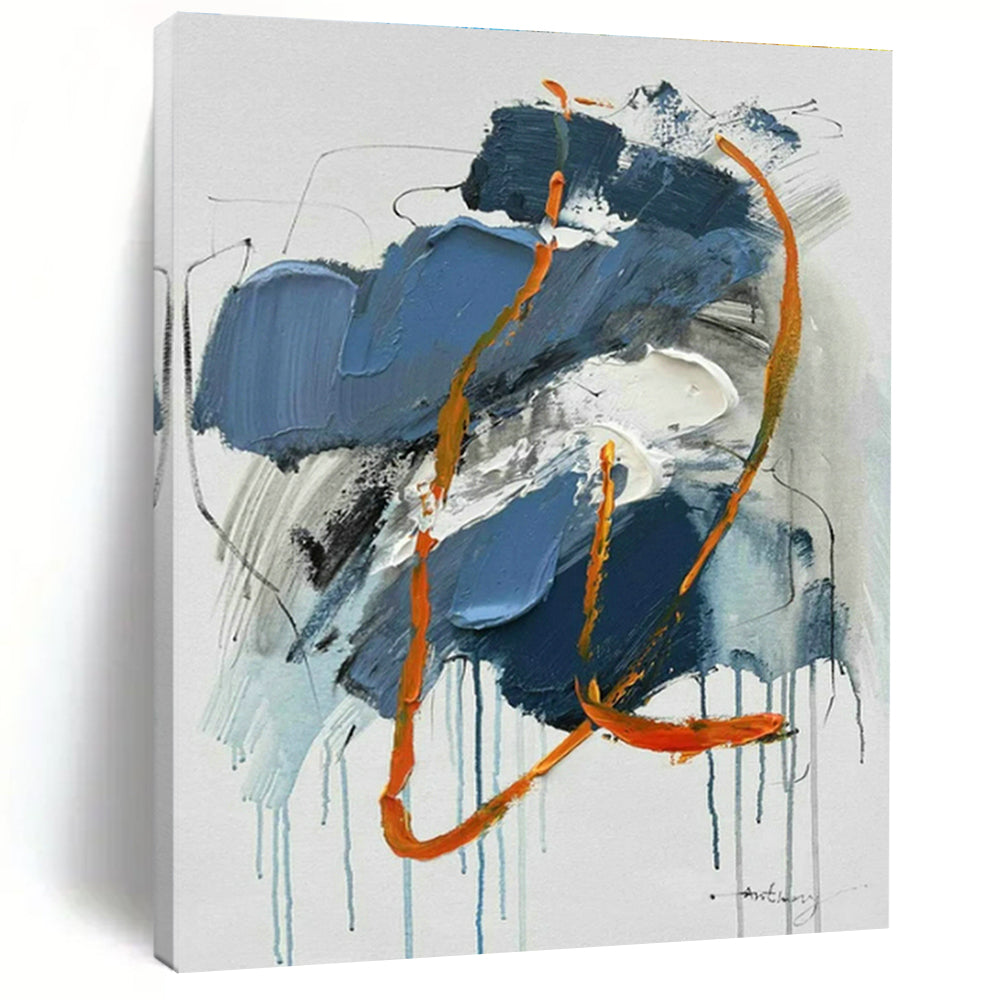Handmade Abstract Wall Art for Cottage Office Printer Station Wall and Hallway Laundry Chute Niche DLZ1689