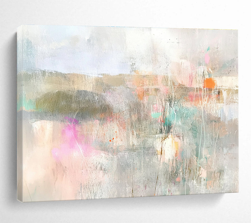 Soft Color Field Abstract Painting with Subtle Textures DYP468