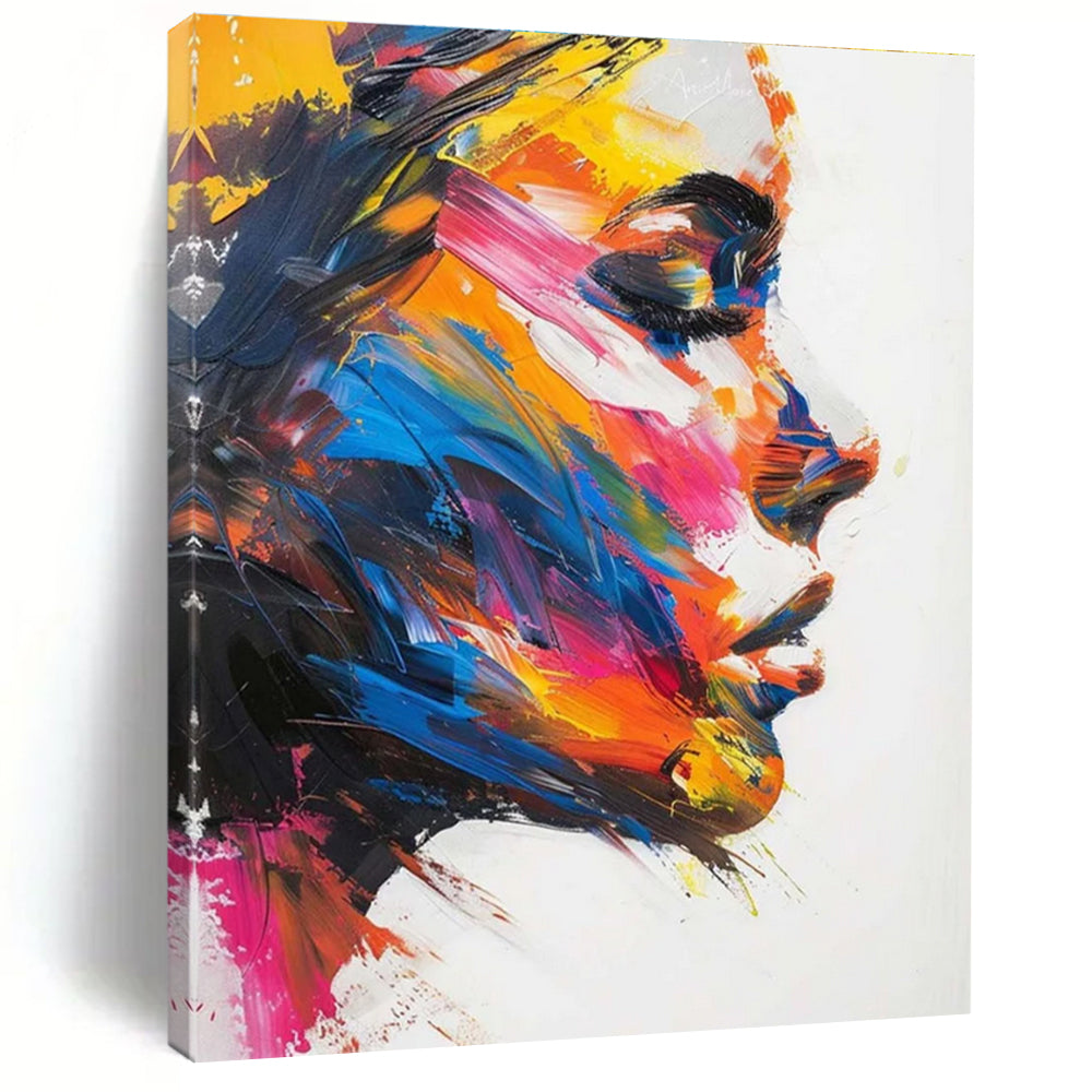 Colorful Abstract Portrait Painting ADGE089