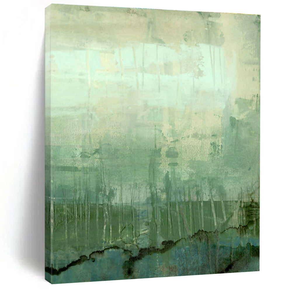 Hand-Painted Geometric Abstract Art Wall Hanging, the Artistic Integration of Dining Room and Corridor DLZ0959